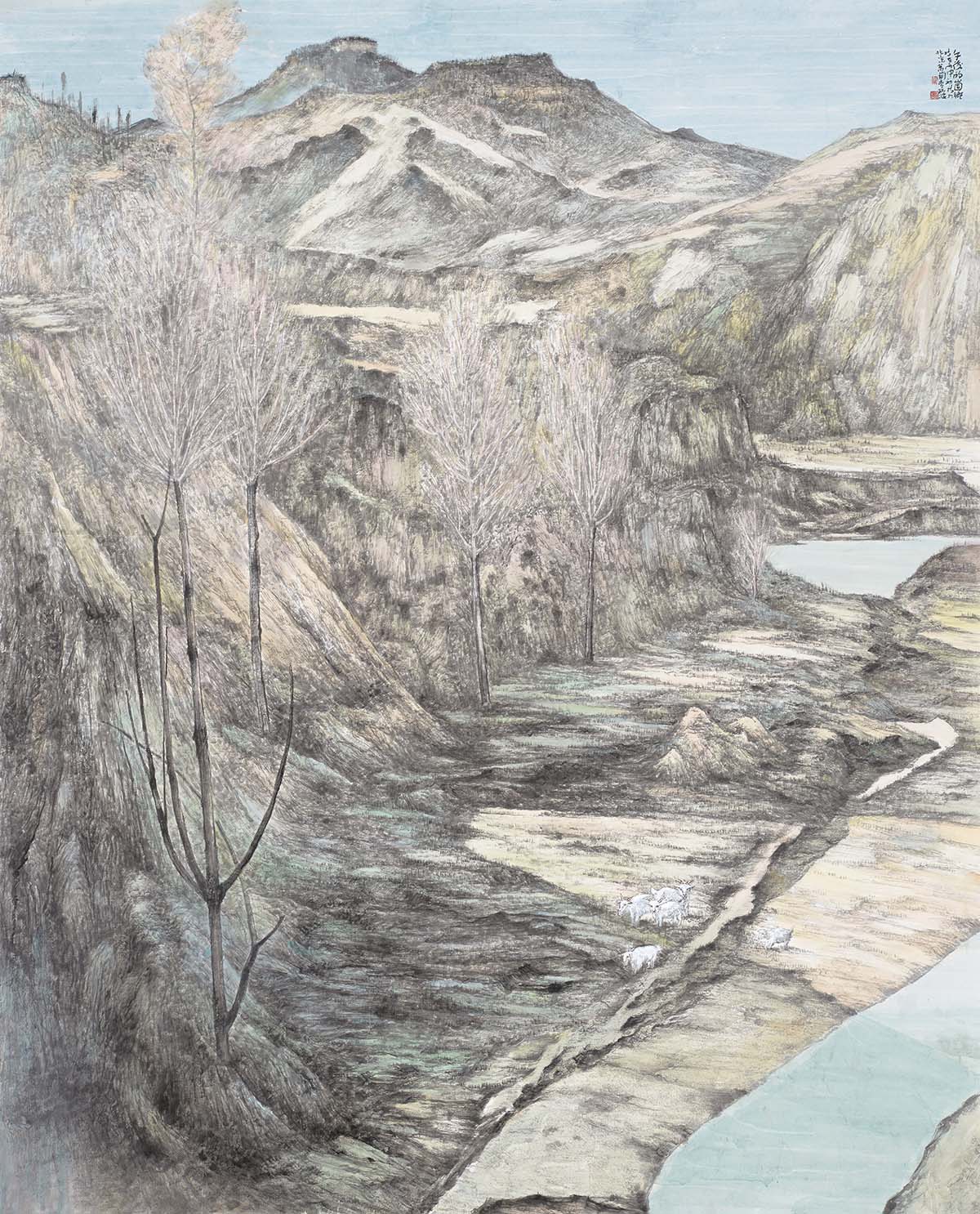 《午后的崮乡》240x190cm