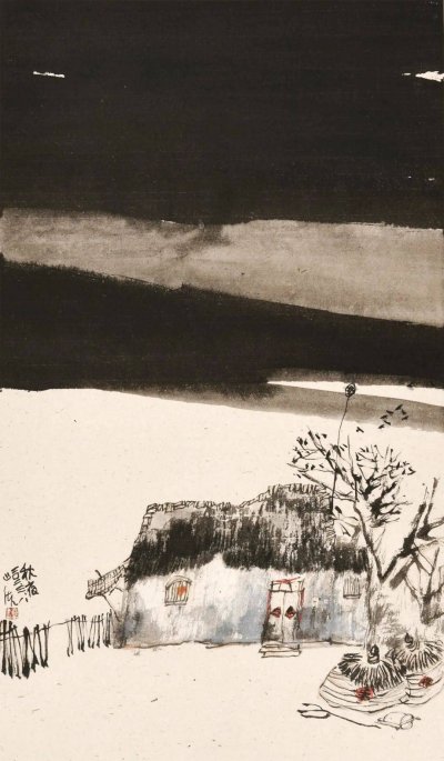 《秋夜》73x43cm