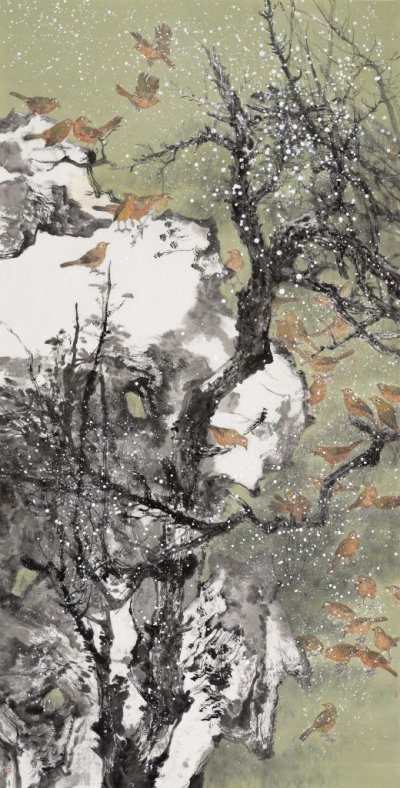 《春消息》 240x129cm  纸本设色